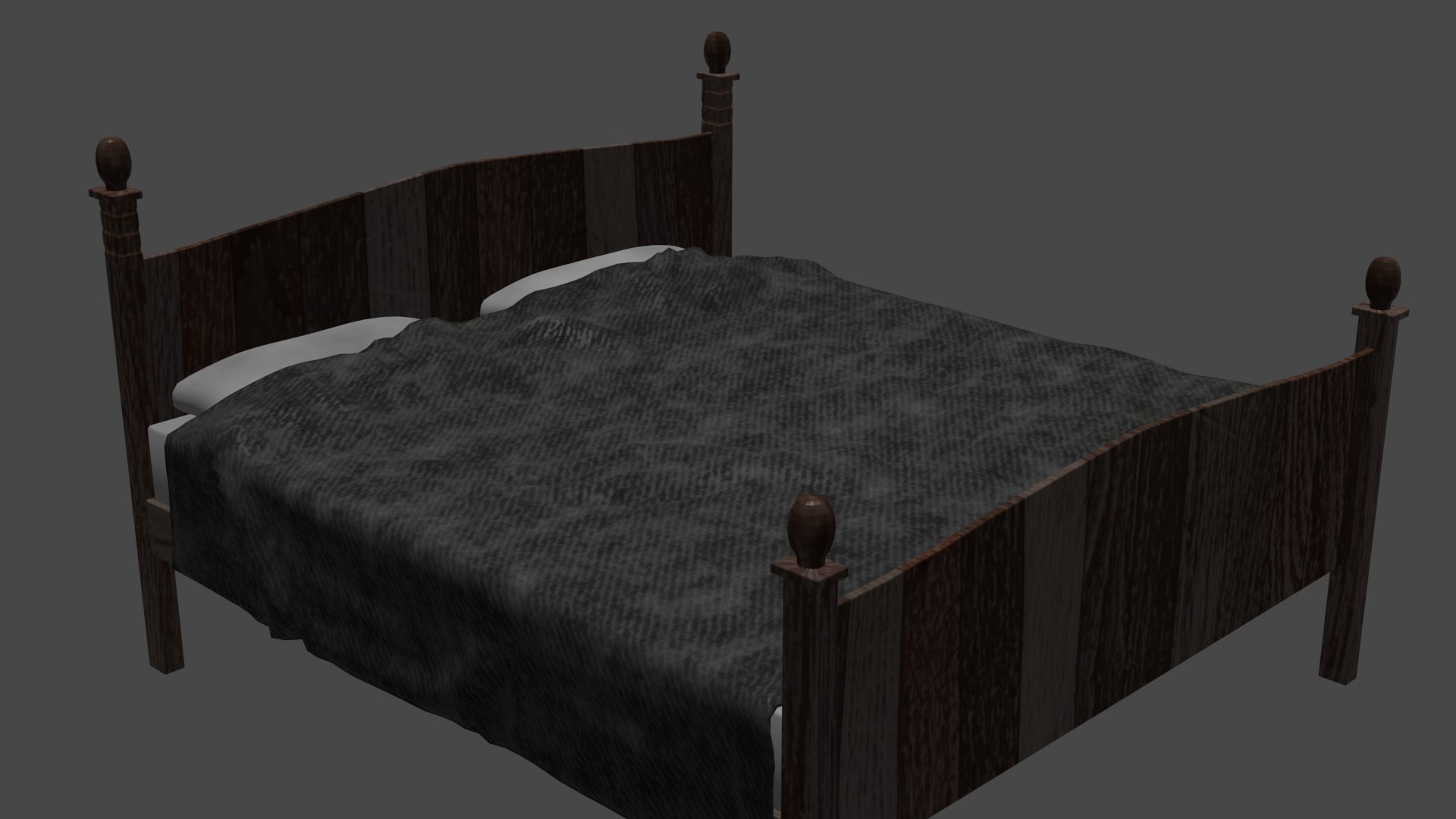 Wooden bed preview image 6